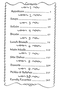 table of contents